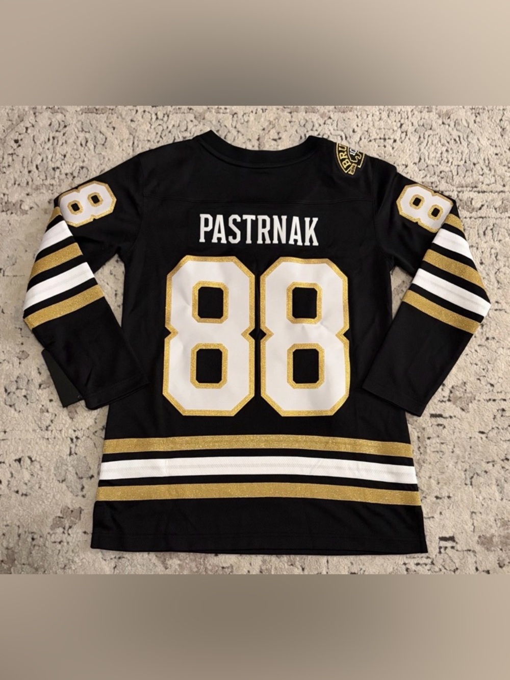 Fanatics Authentic Boston Bruins 100th Anniversary Pastrnak #88 Jersey Women’s L - Picture 5 of 6